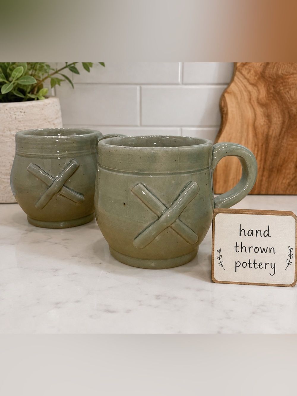 Annie Beardon Hand thrown Pottery Mugs Set of 2
